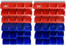 View Item 48pce Plastic Wall Storage Bin Kit